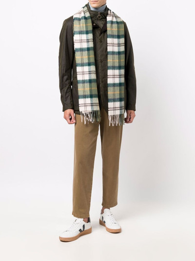 Barbour tartan tasseled scarf outlook