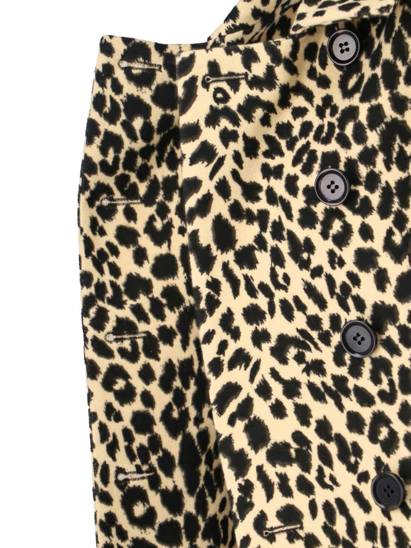leopard print double-breasted coat 4