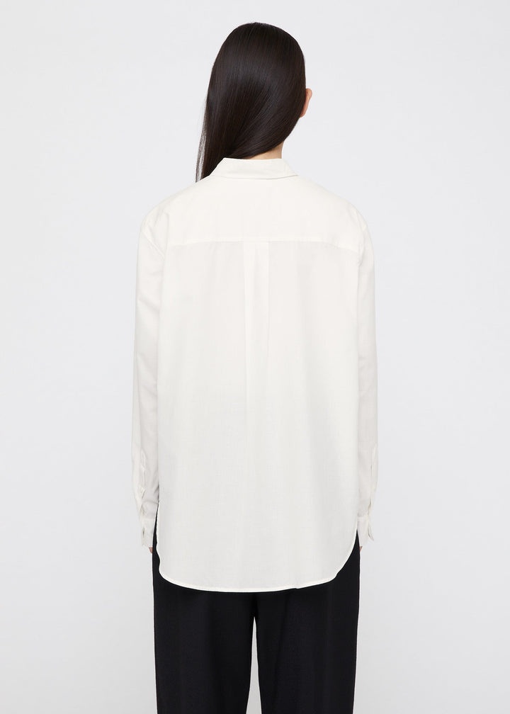 Signature cotton silk shirt macadamia - 4