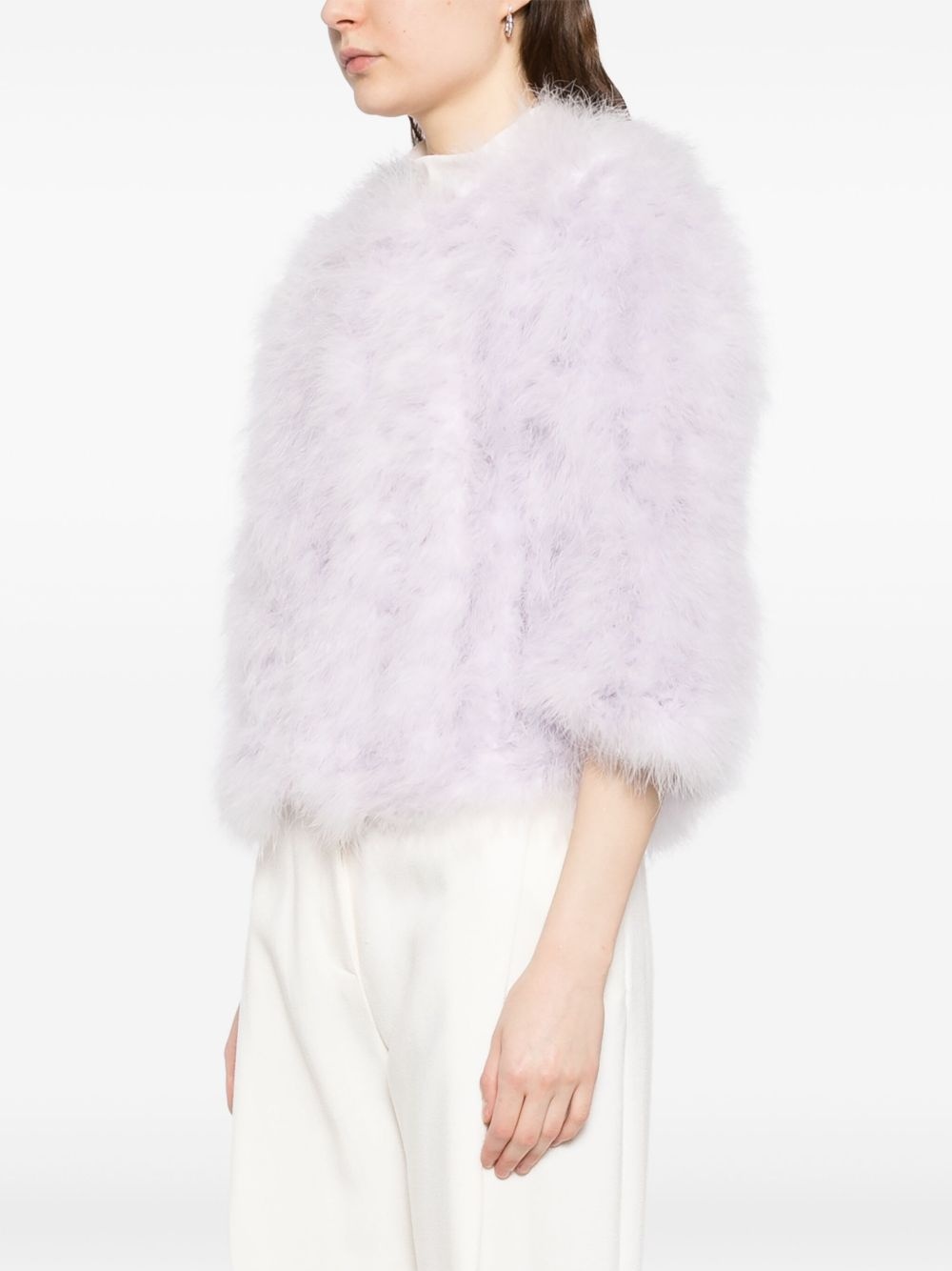 feather silk jacket - 3
