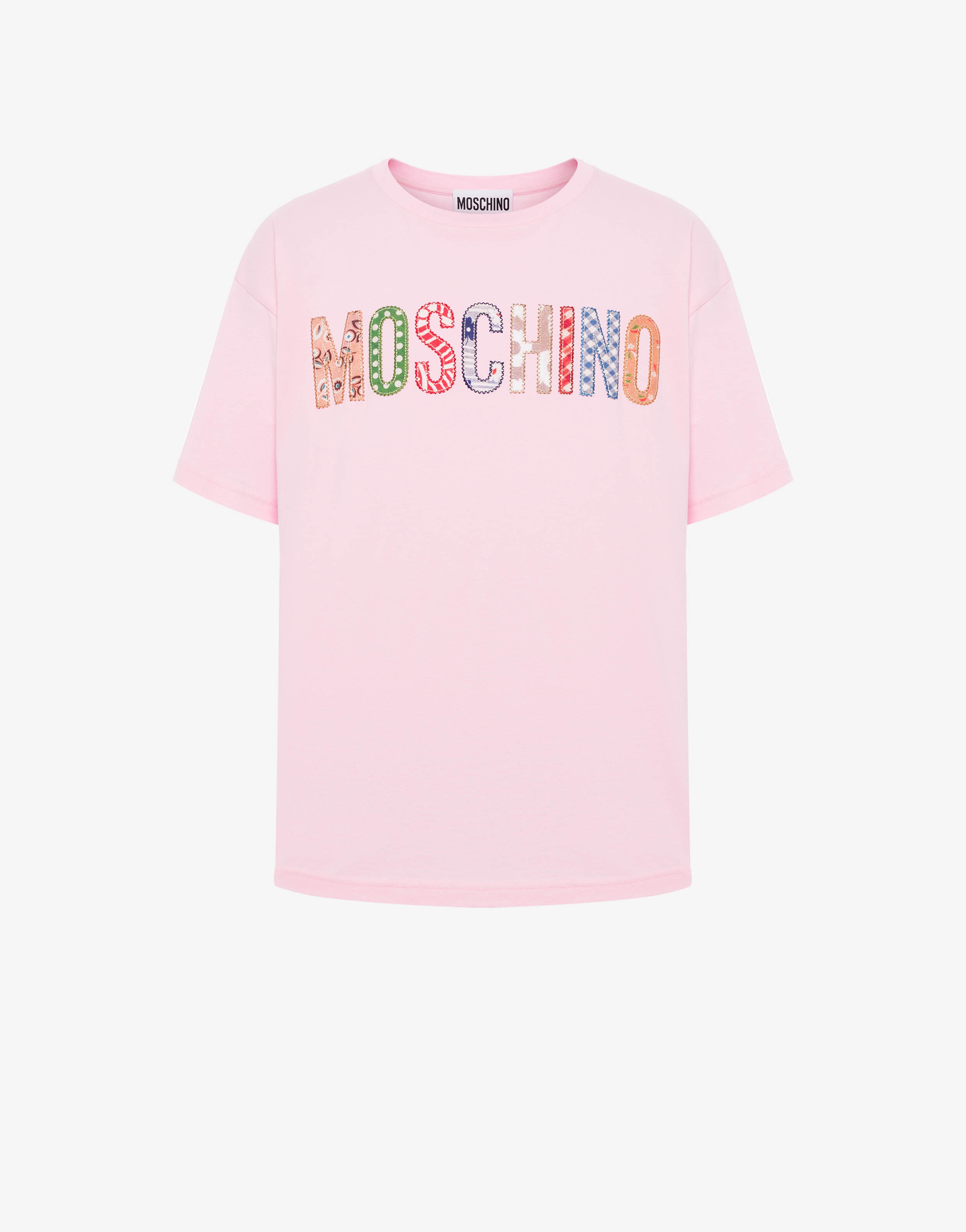 MOSCHINO QUILT LOGO ORGANIC JERSEY T-SHIRT - 1