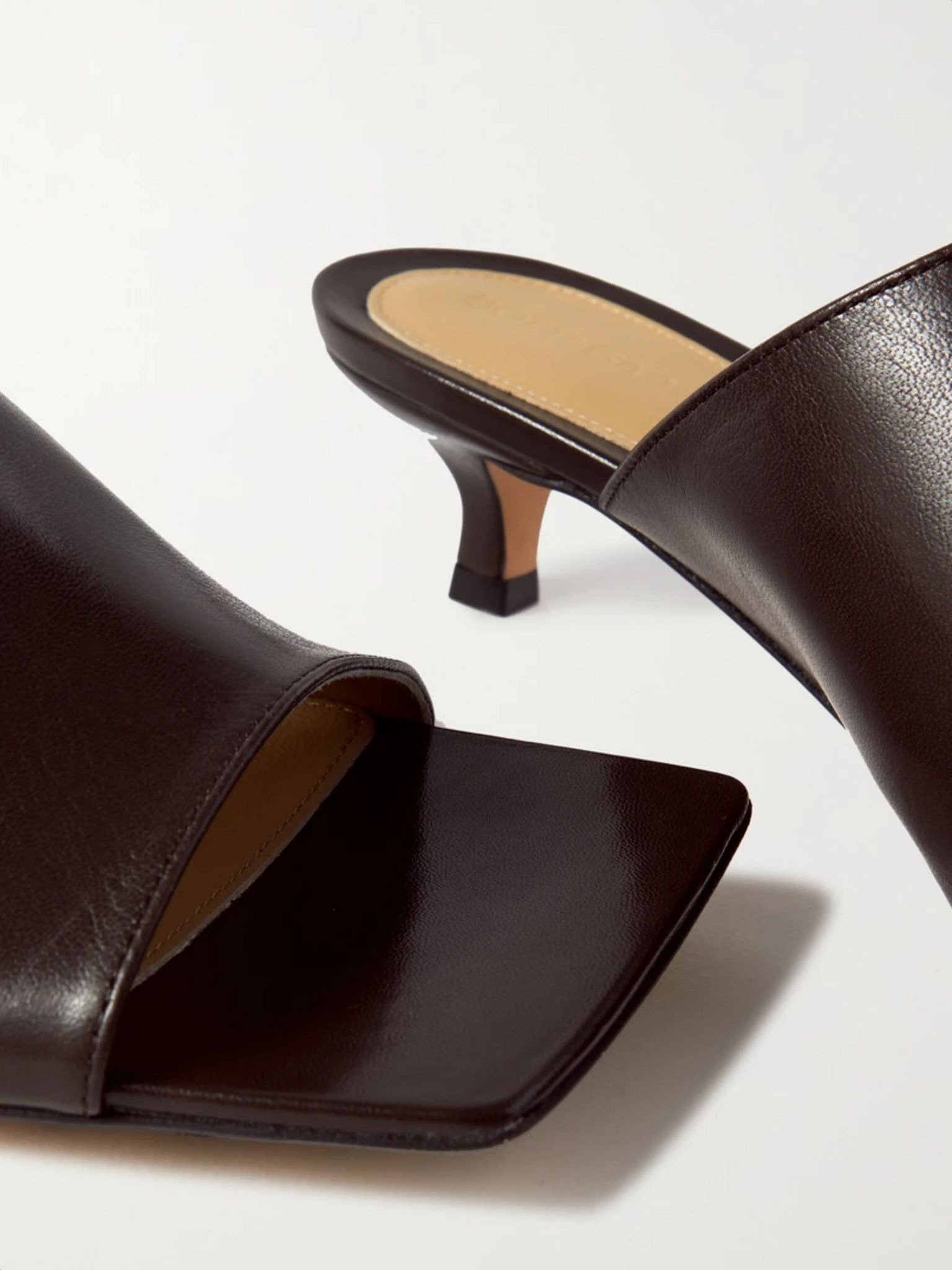 Leather mules Brown - 4