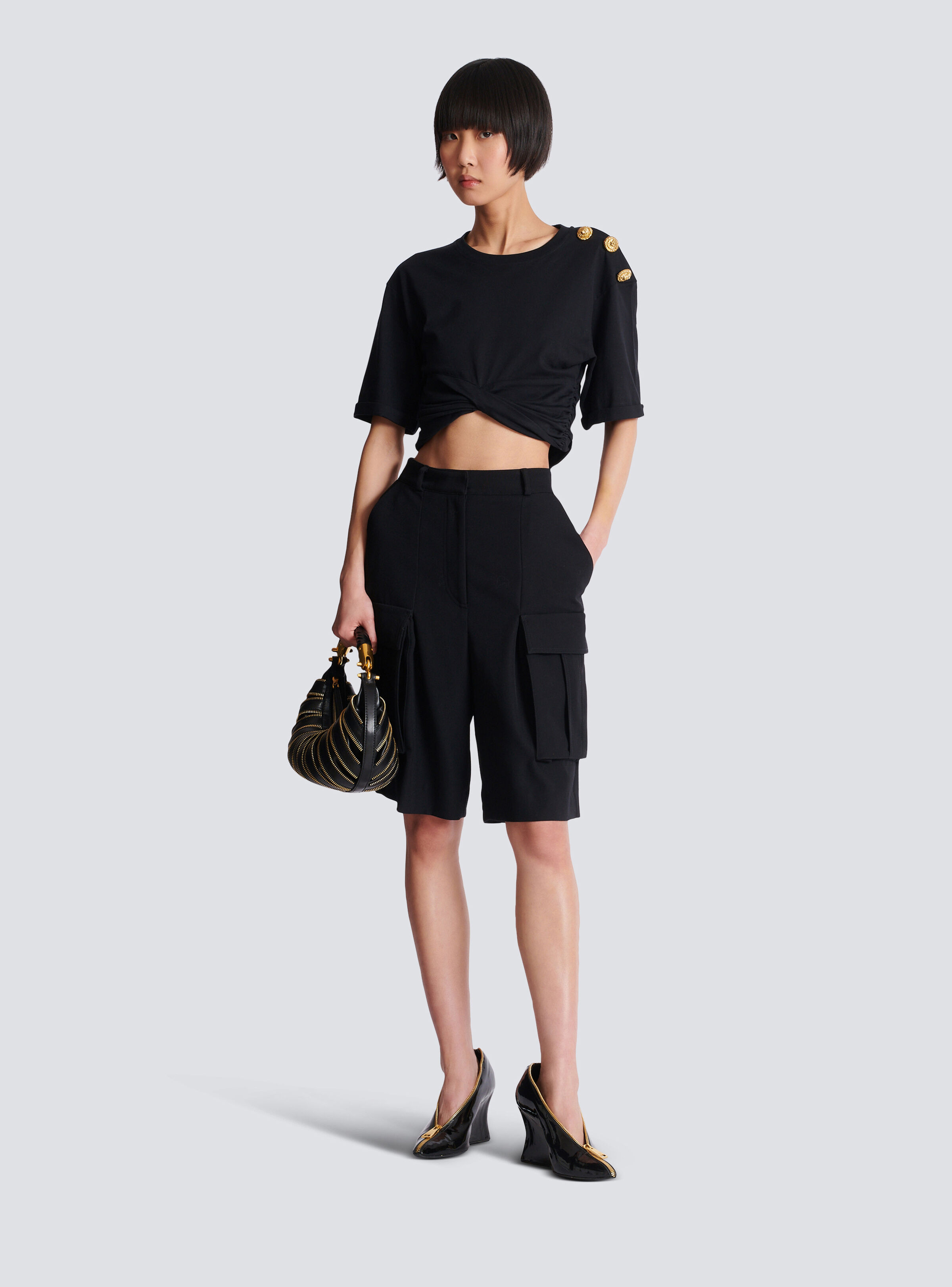 Bermuda shorts in grain de poudre wool - 2