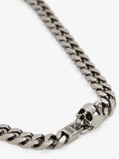 Alexander McQueen Men's Skull Chain Necklace in Antique Silver outlook