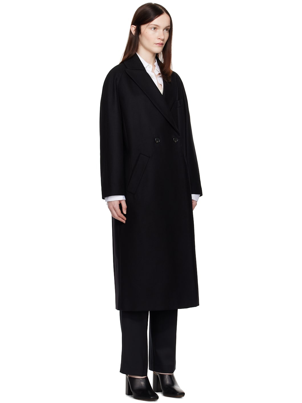 Black Flora Trench Coat - 2