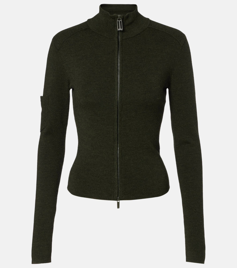 Wool-blend zip-up sweater 1