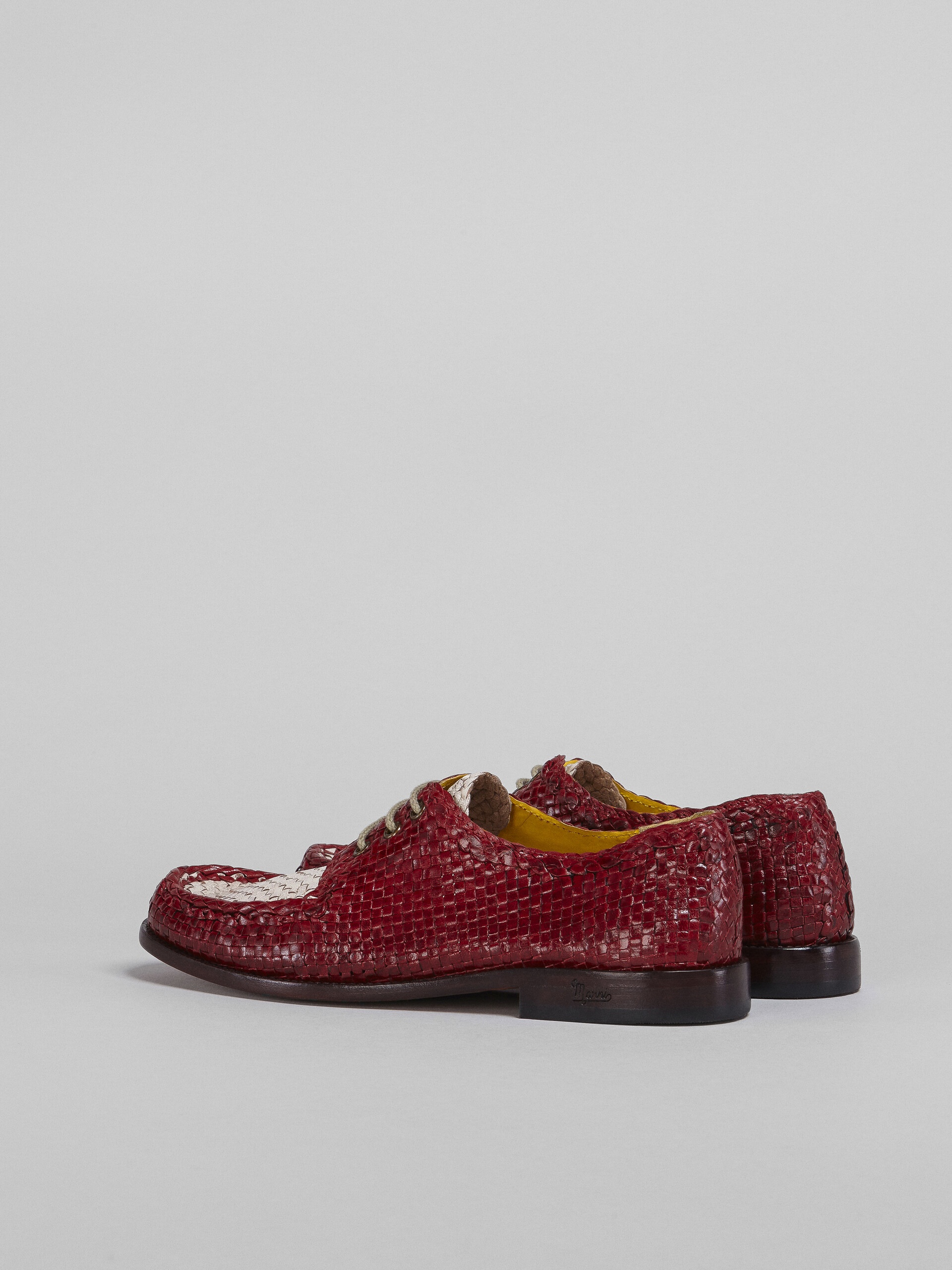 LACE-UP IN WOVEN LEATHER - 3