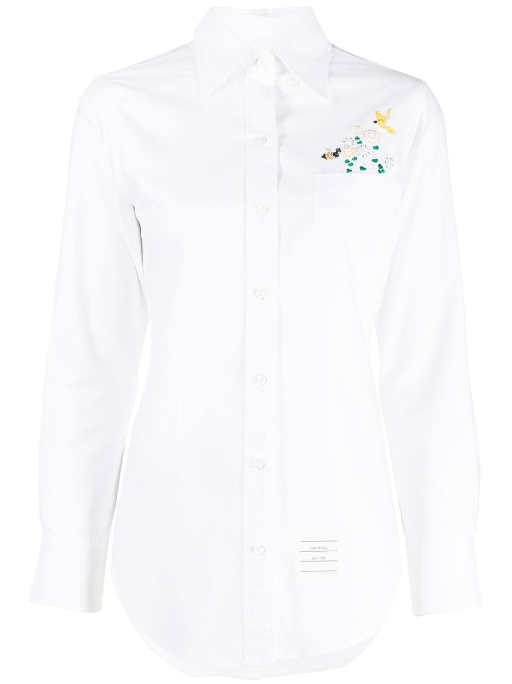 embroidered long-sleeve shirt - 1
