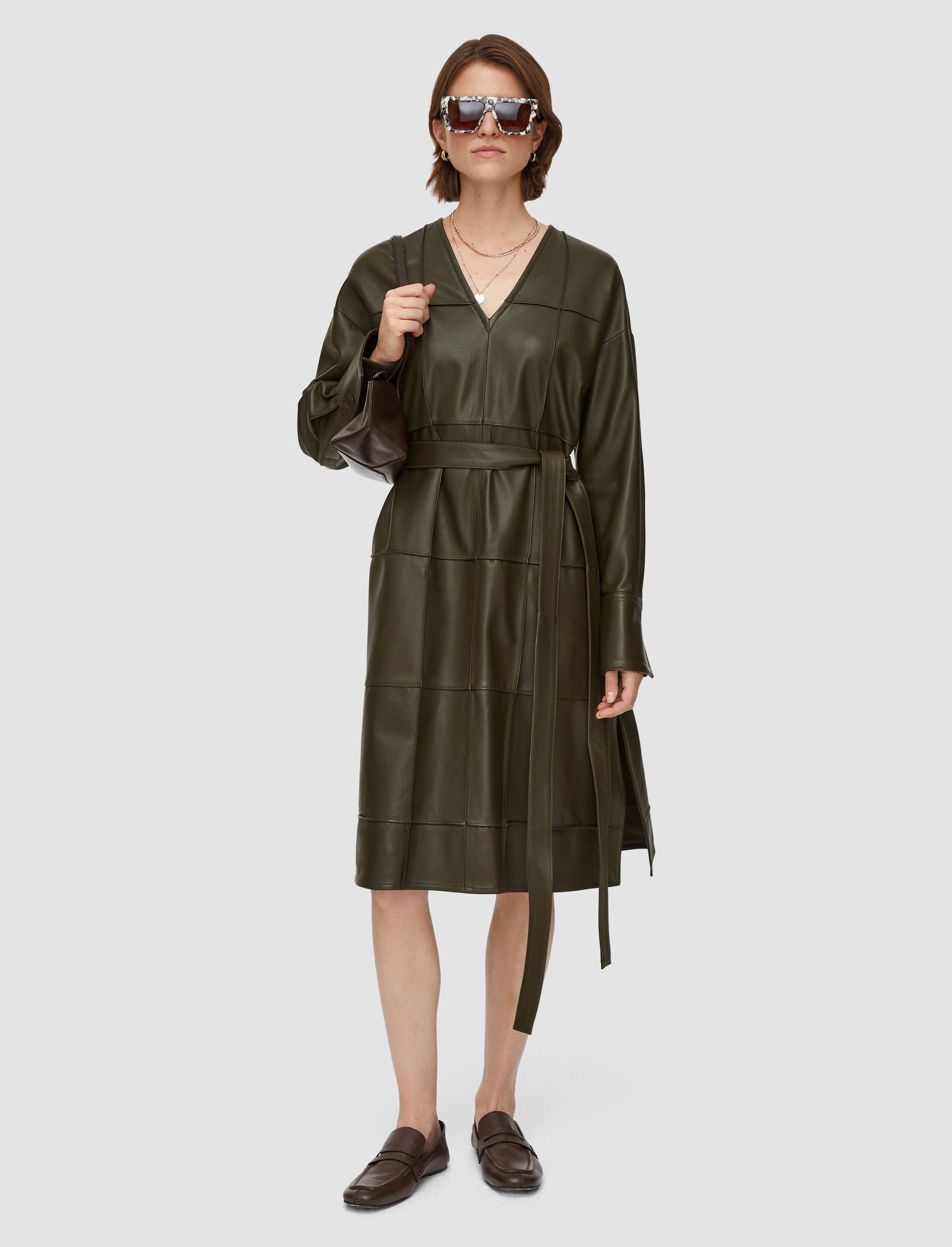 Grid Nappa Leather Matisse Dress - 2