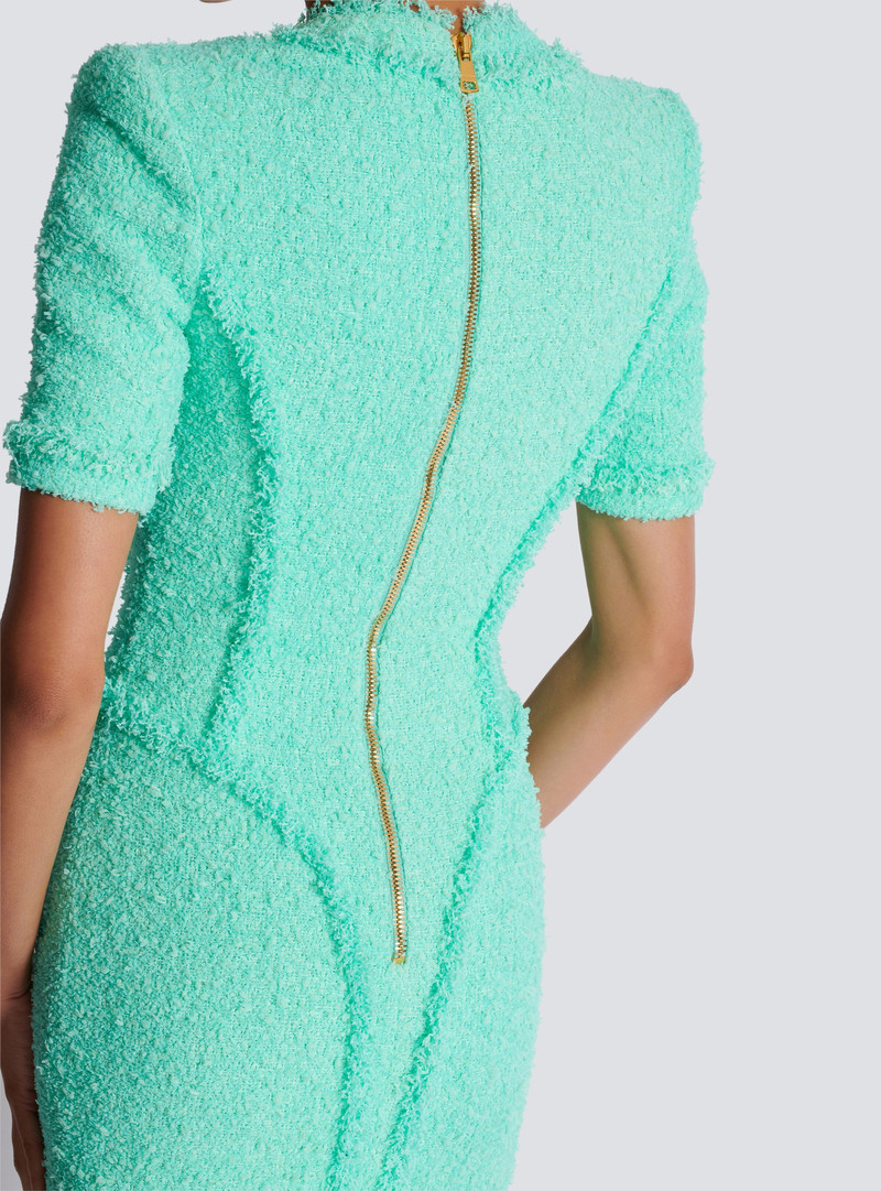 Tweed dress with buttons 6
