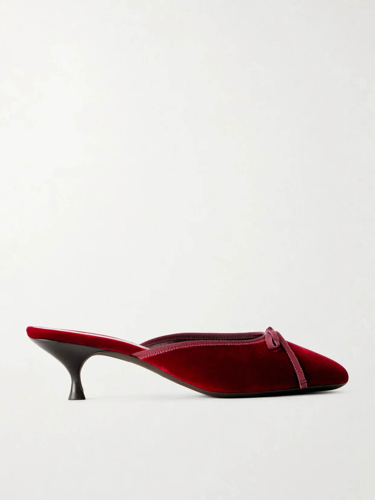 24/7 50 Bow-detailed Velvet Pumps - 1
