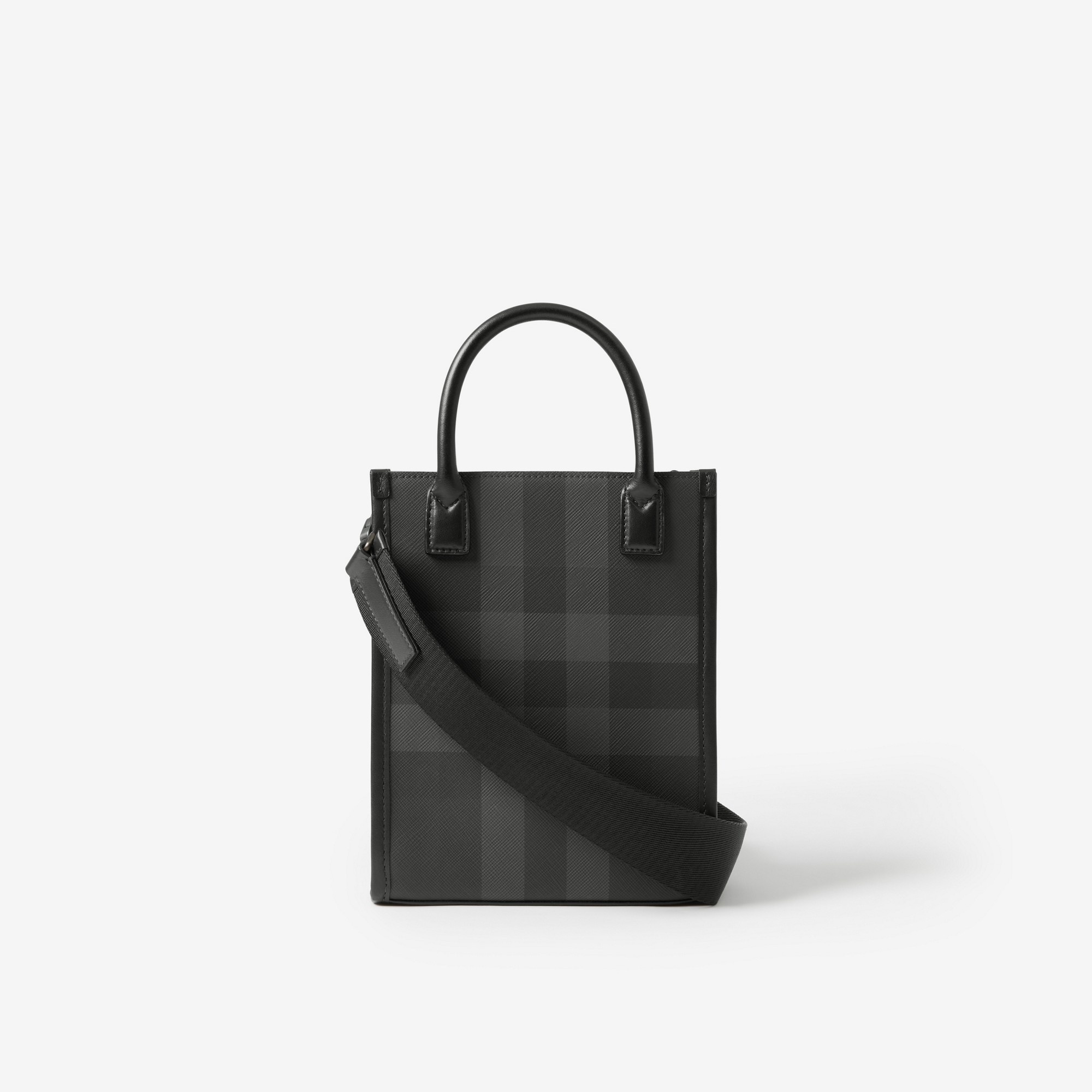 Charcoal Check and Leather Mini Denny Bag - 3