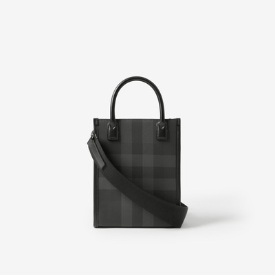 Burberry Charcoal Check and Leather Mini Denny Bag outlook