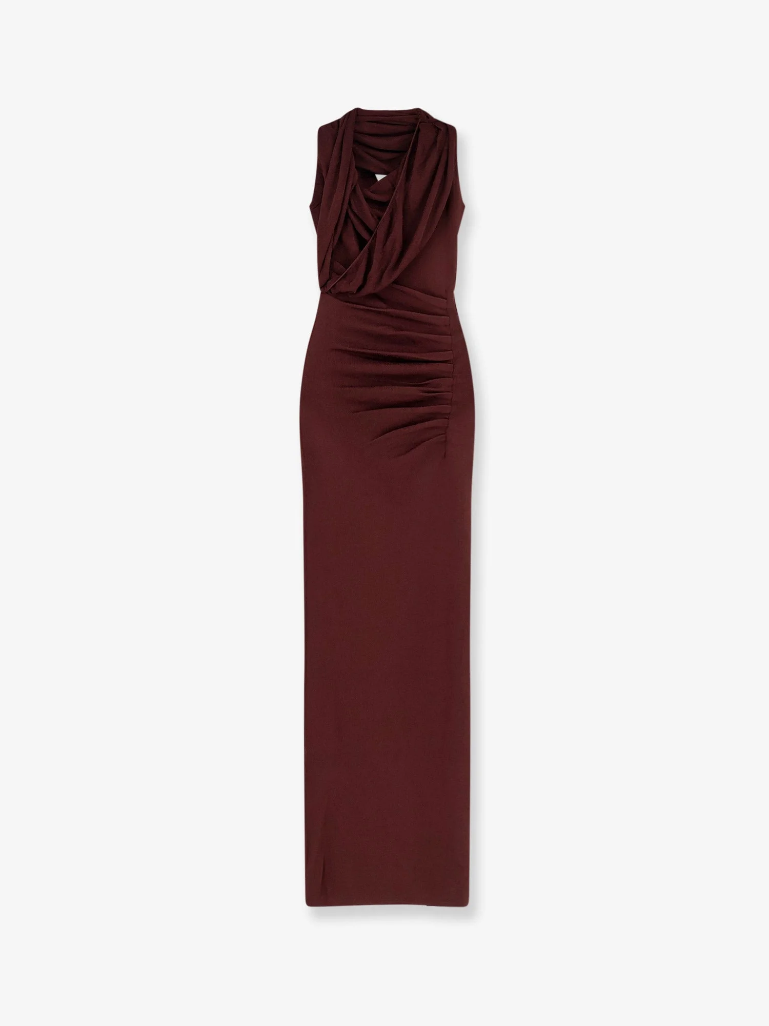 Self Portrait Draped Knitted Long Dress - 1