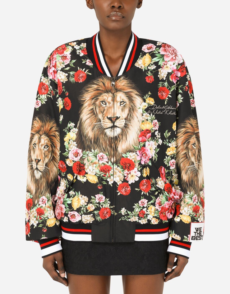 Nylon jacket with lion mix print - 3