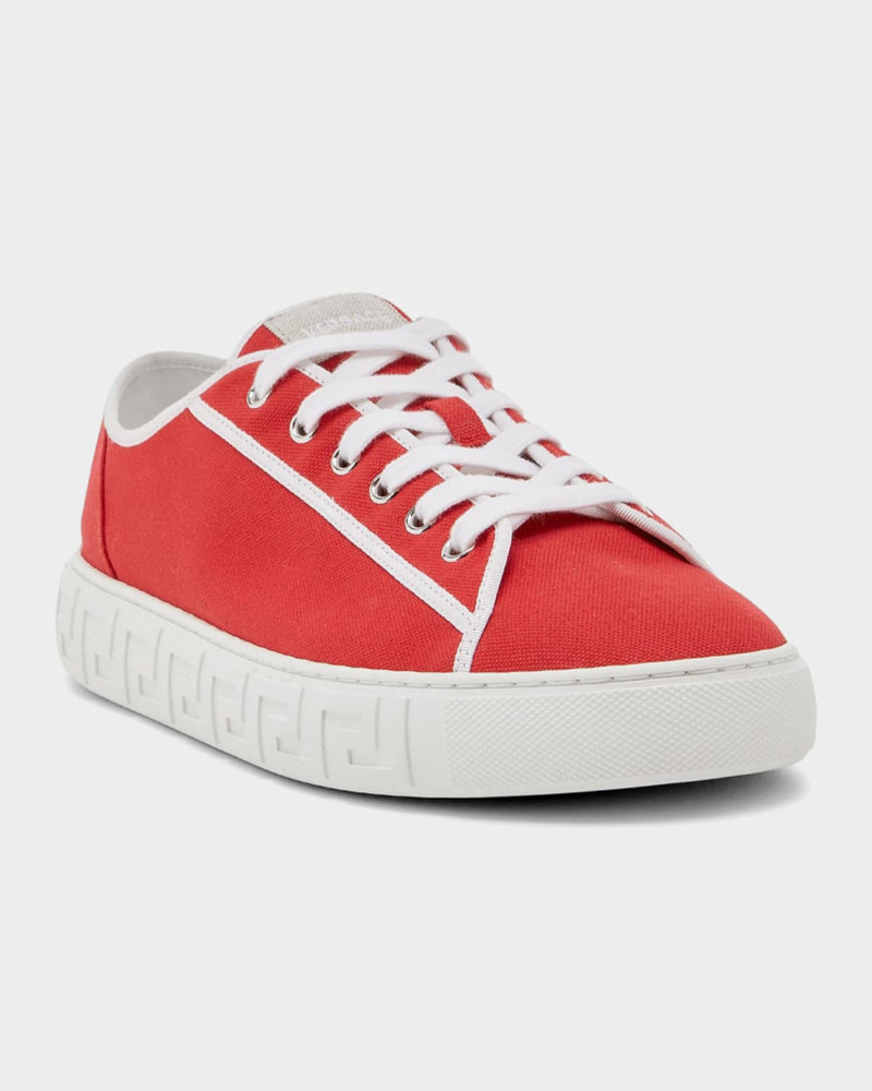 Men's Greca Canvas Sneakers 6