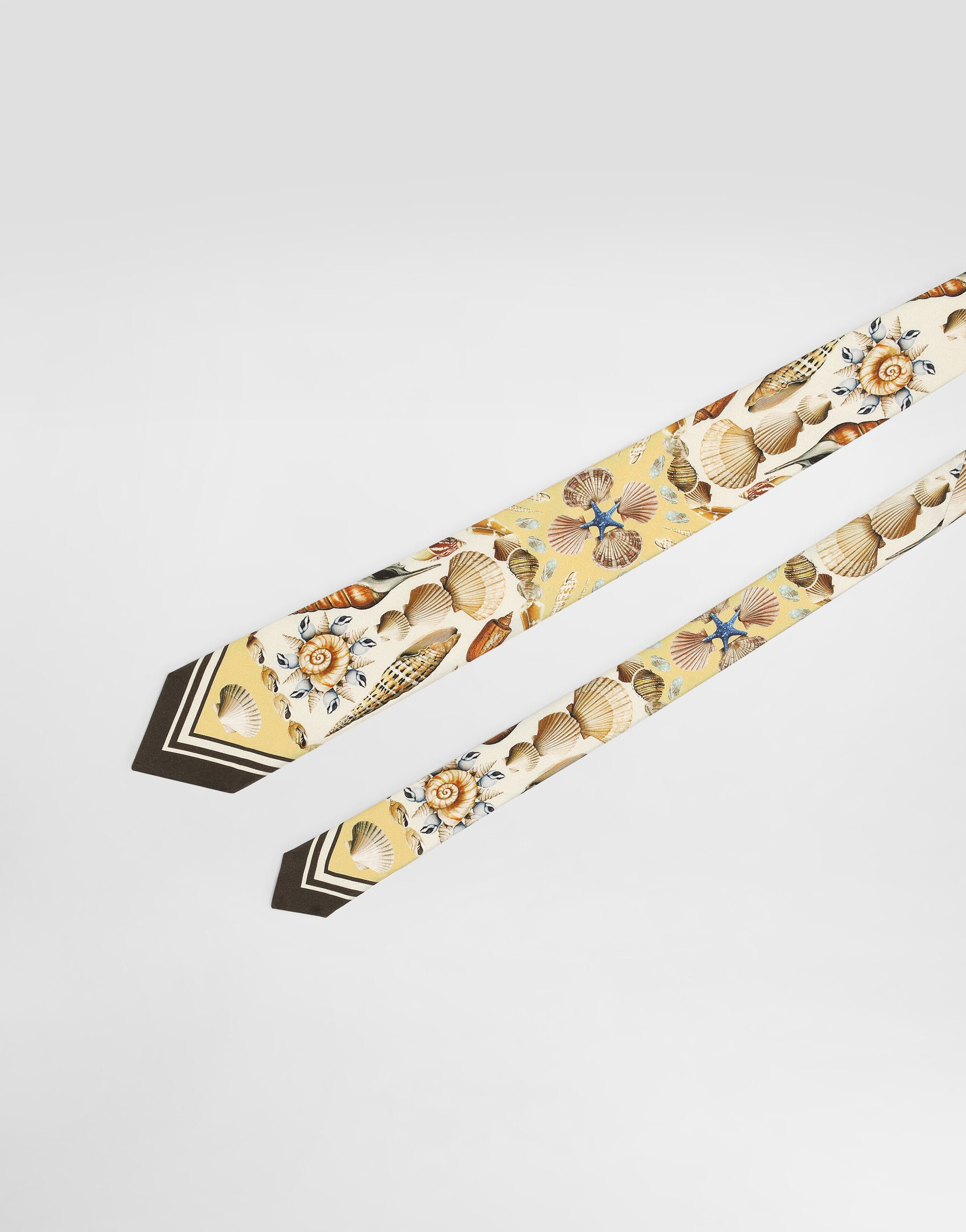 Shell-print tie - 3