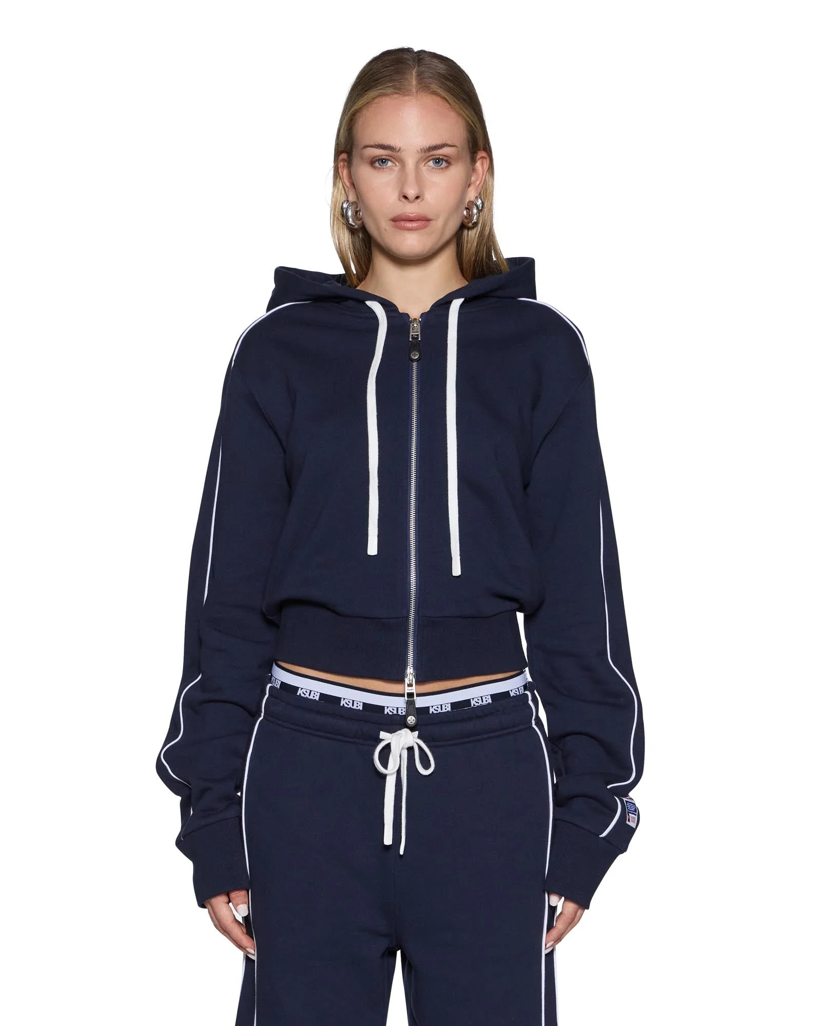 RACEWAY CARTER SLIM HOODIE NAVY - 1