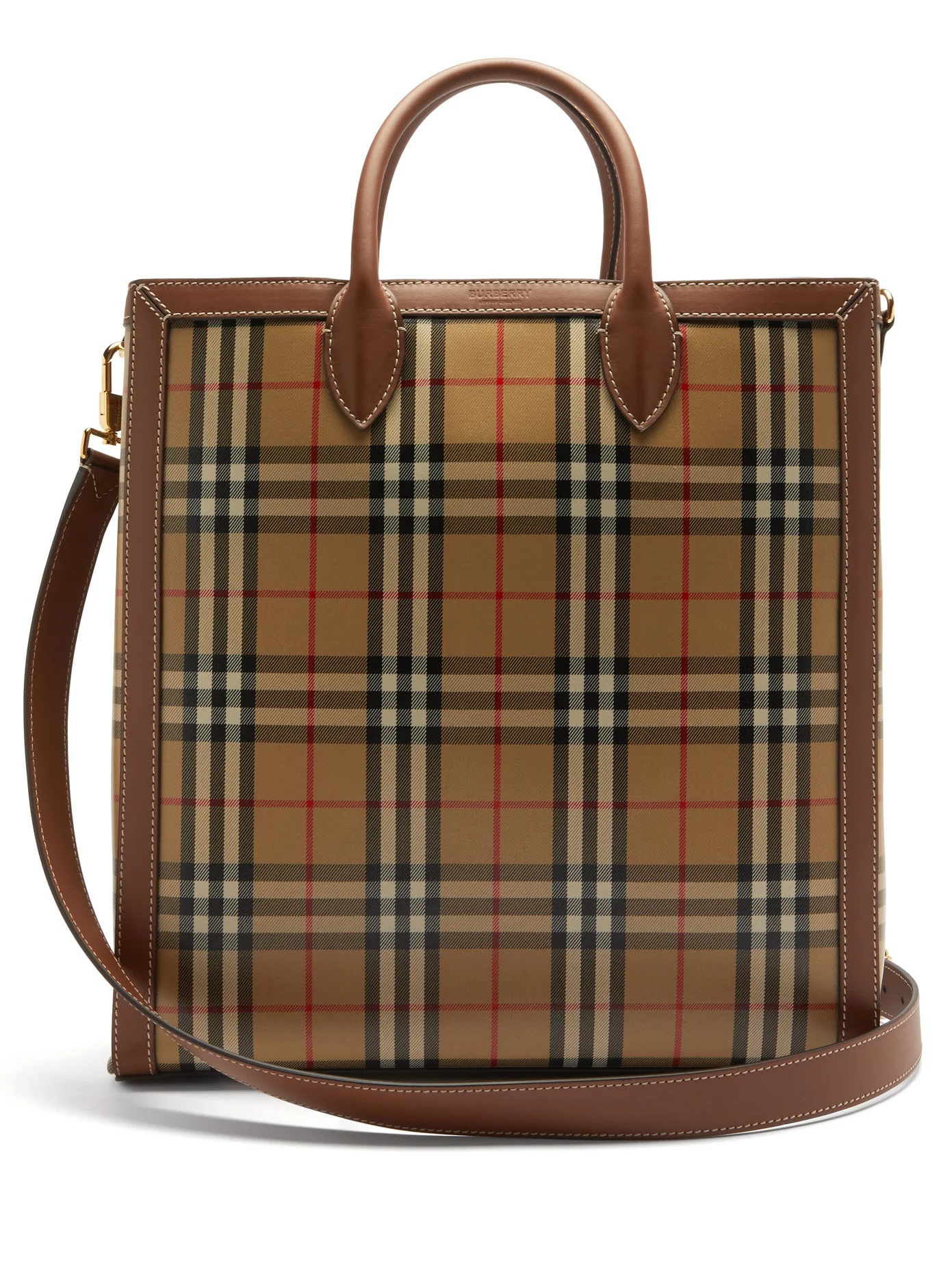 Kane medium Vintage-checked canvas tote bag - 1