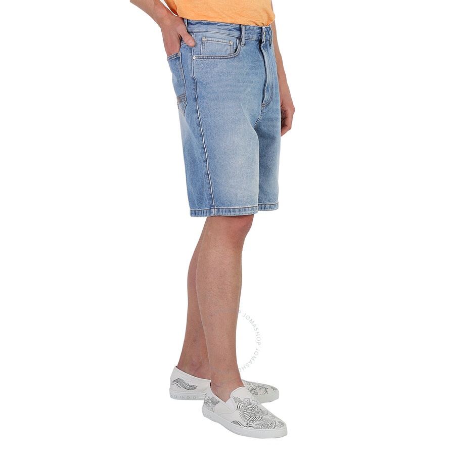 Gcds New Light Blue Bucket Denim Bermuda Shorts - 4