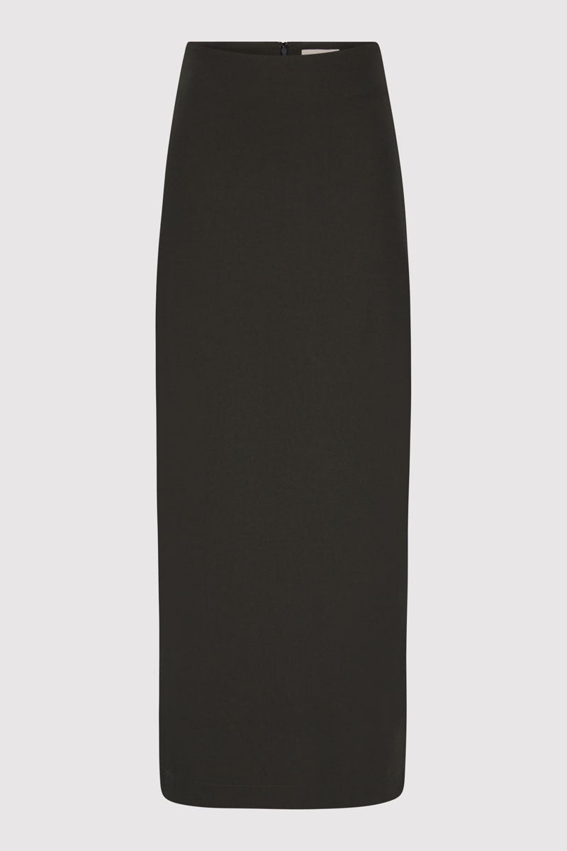 Minimal Column Skirt - Black Olive 1