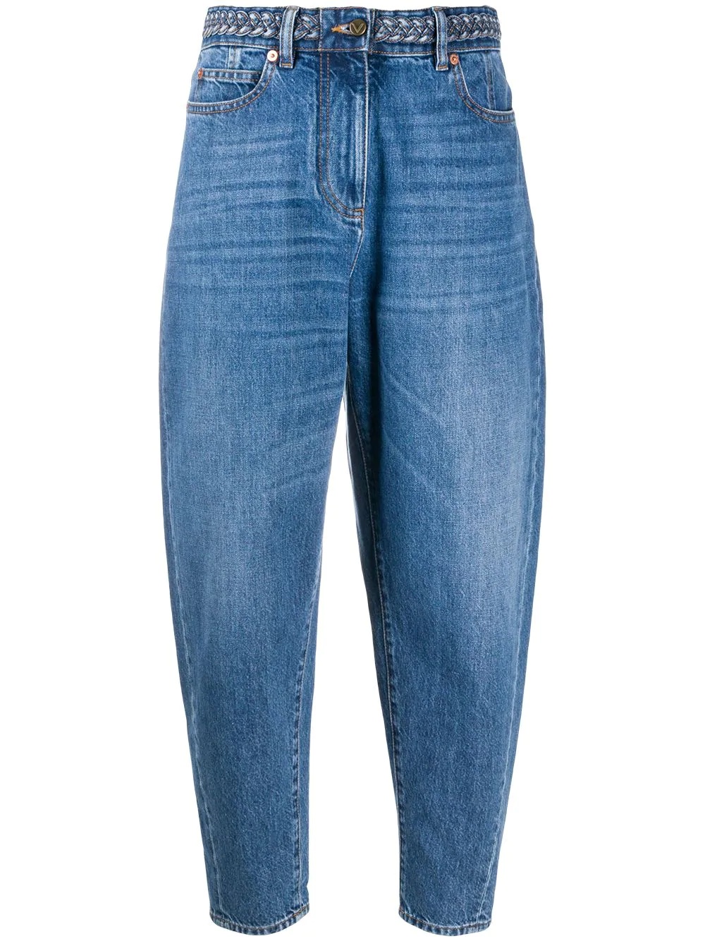 high-rise tapered jeans - 1