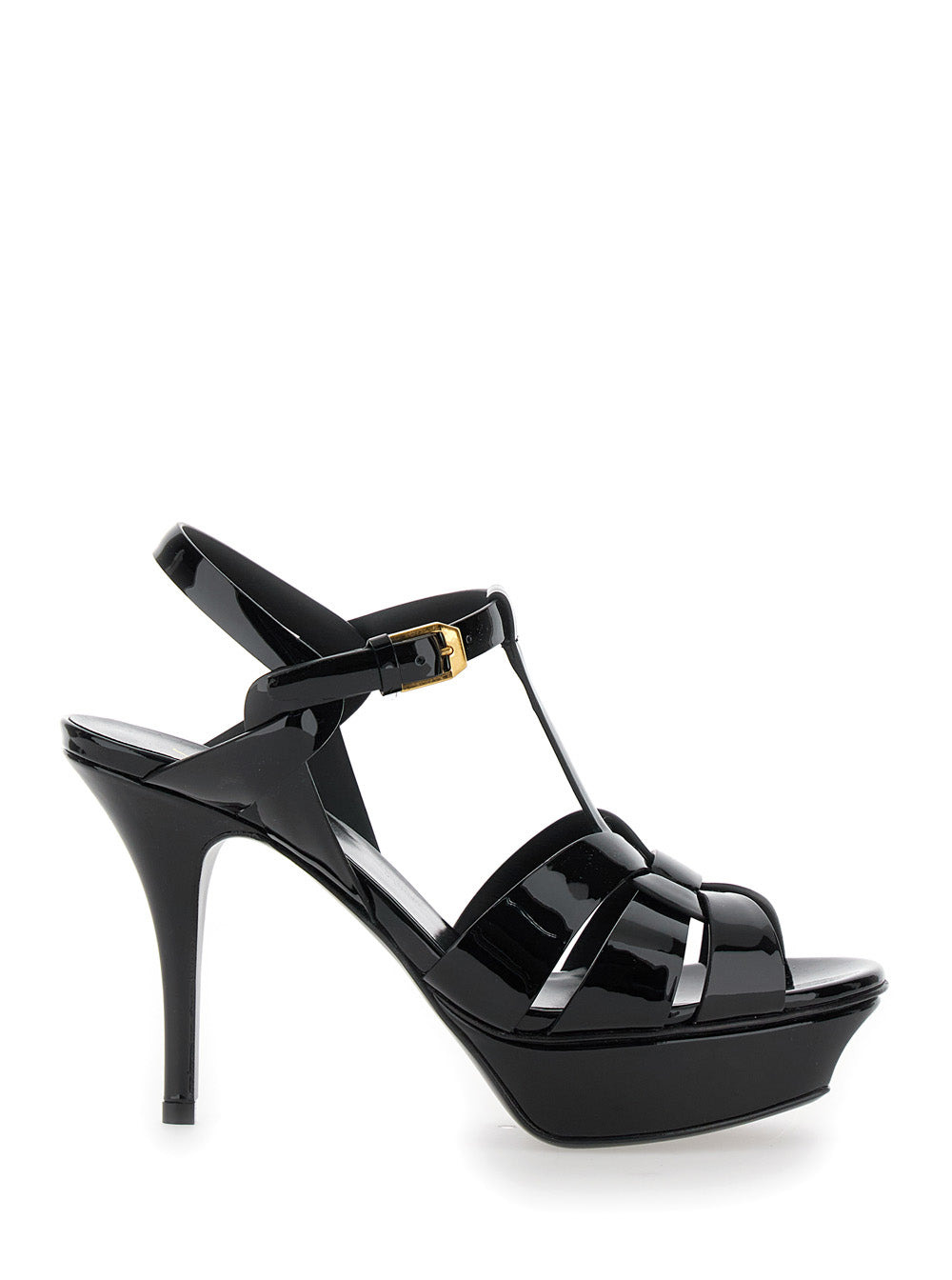 Saint Laurent Women 'Tribute' Black Sandals With Platform In Patent Leather Woman - 1