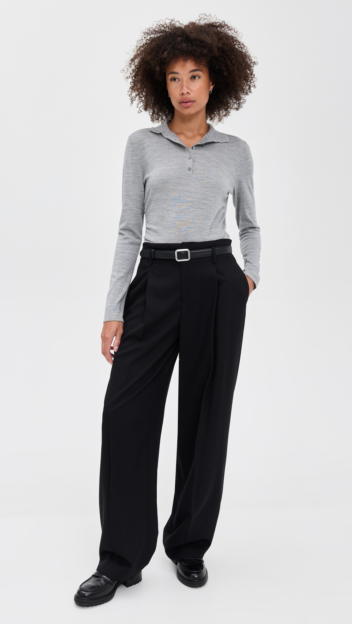 Shirred Henley Top - 4