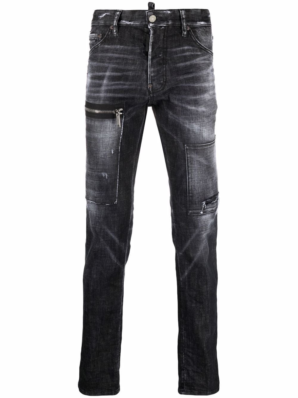 distressed-effect jeans - 1