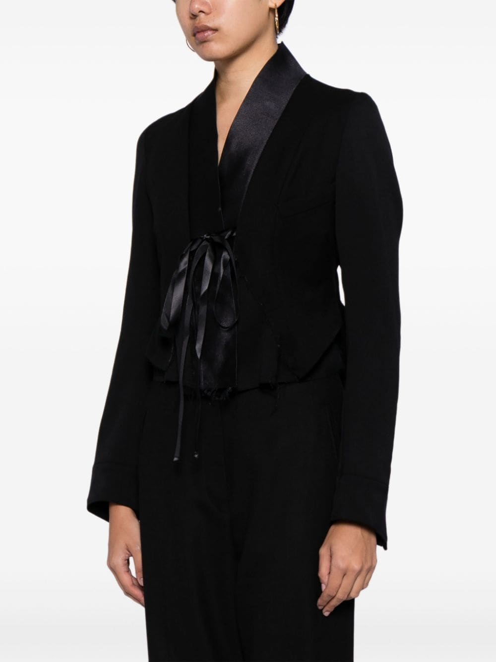 asymmetric tie-fastening jacket - 3