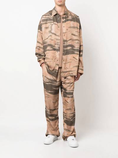 Diesel camouflage wide-leg trousers outlook