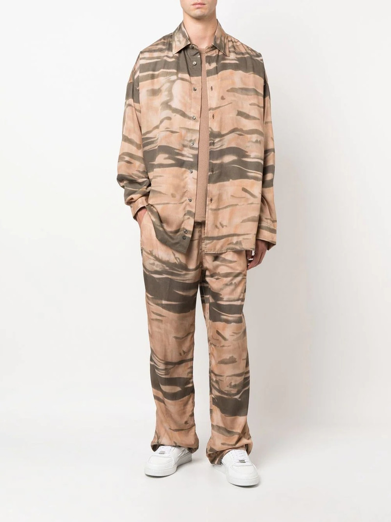 Diesel camouflage wide-leg trousers outlook