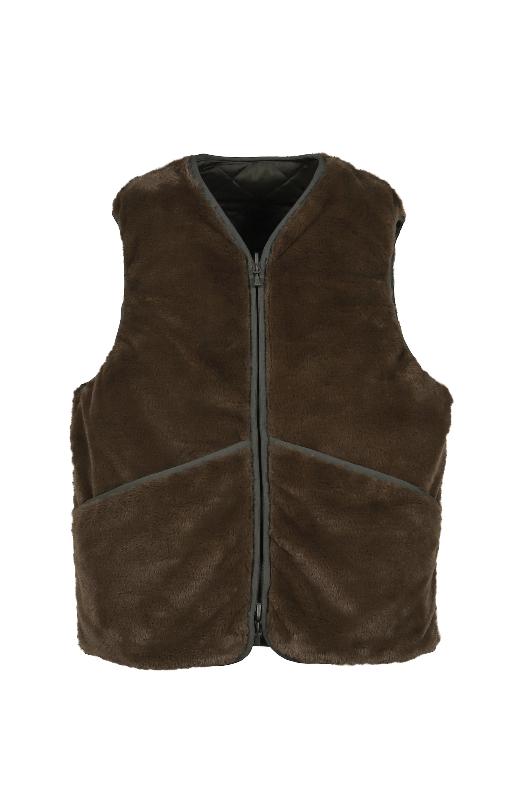 TECH REVERSIBLE BRITISH HUNTER FUR VEST / D.GRN - 1