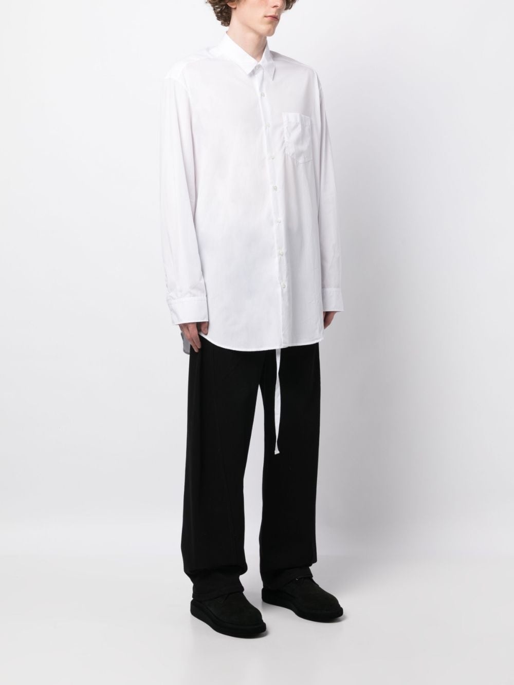 text-print long-sleeves poplin shirt - 4