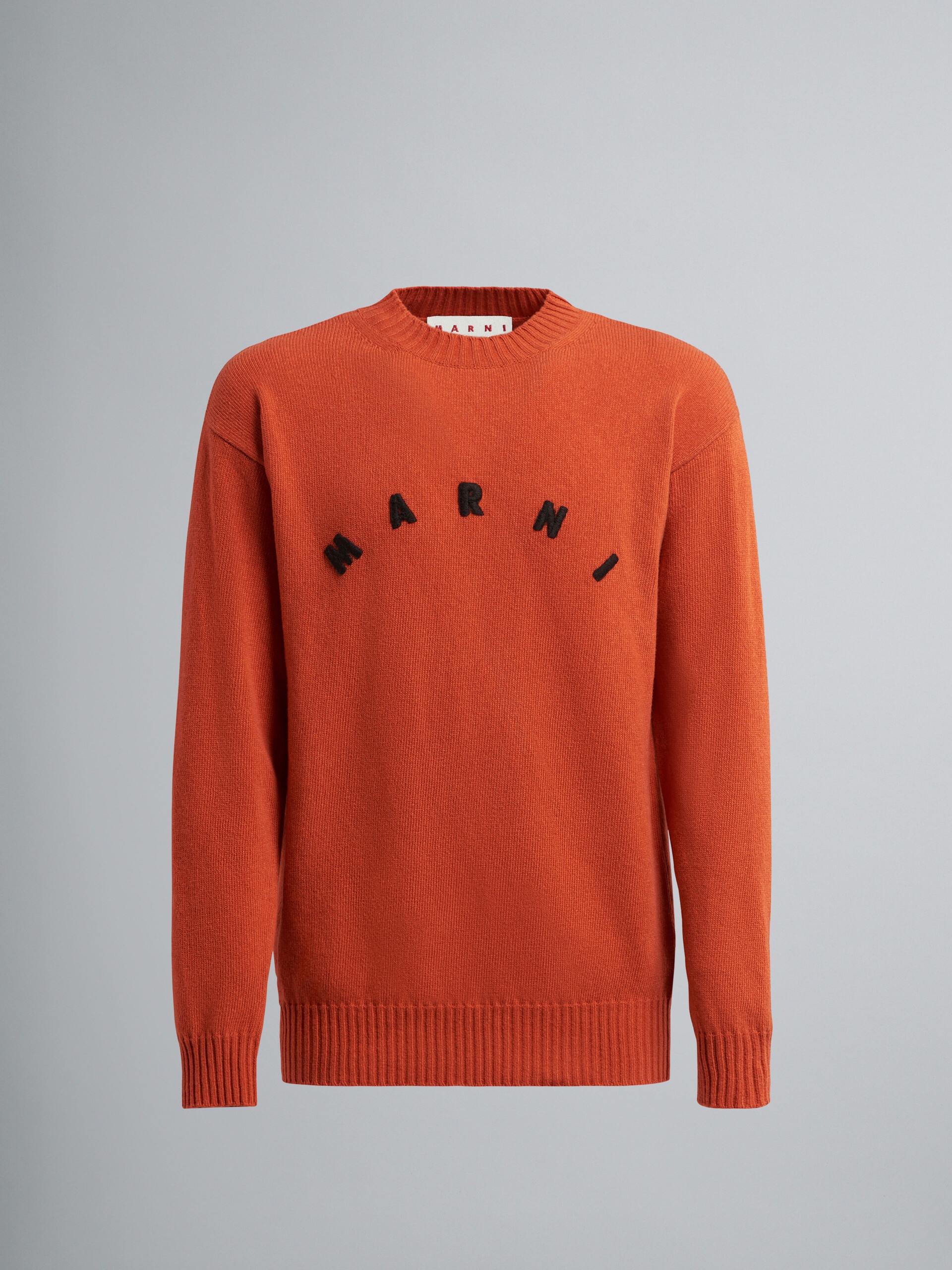ORANGE CASHMERE SWEATER - 1