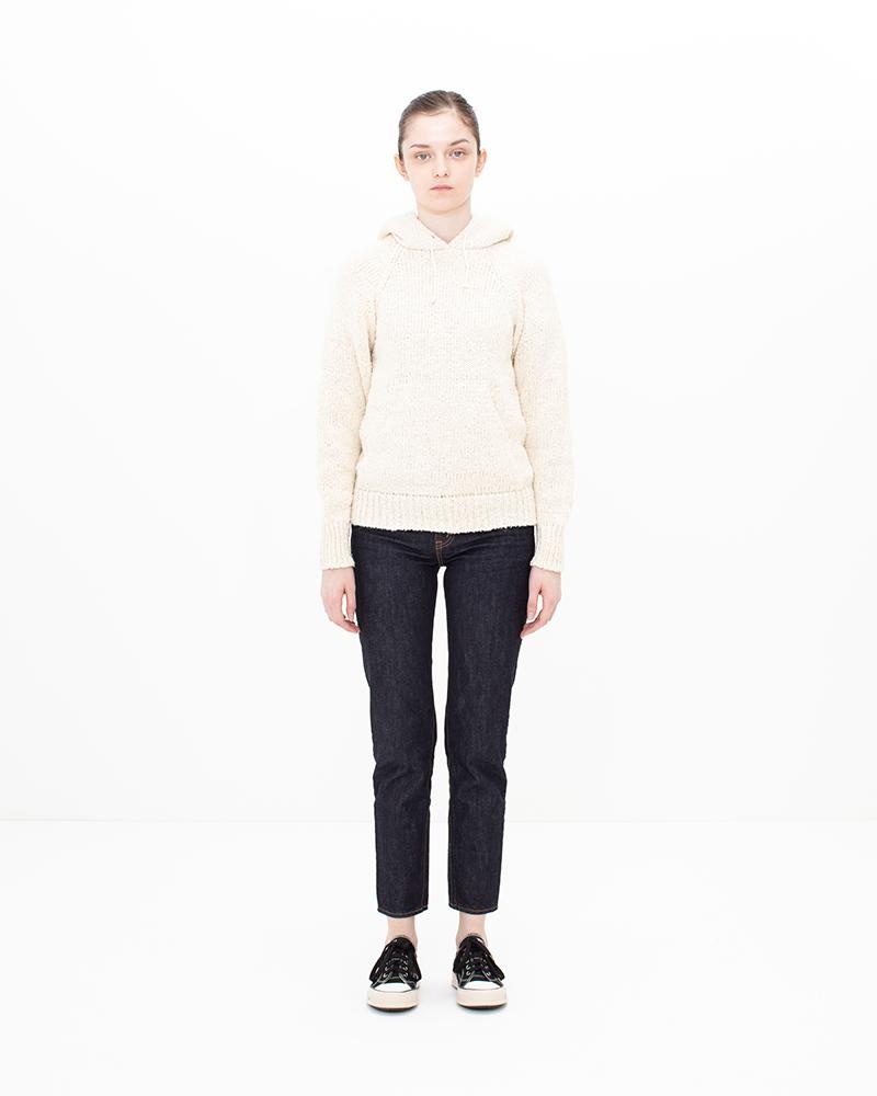 RAGLAN HOODIE P.O. KNIT (MAWATA) W NATURAL - 3