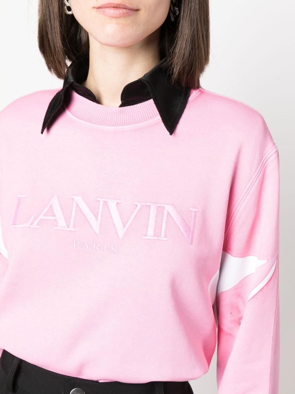 embroidered-logo crew-neck sweatshirt - 5