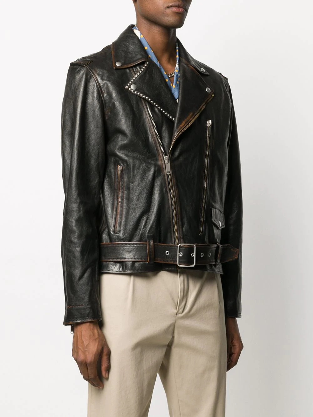 studded biker jacket - 3