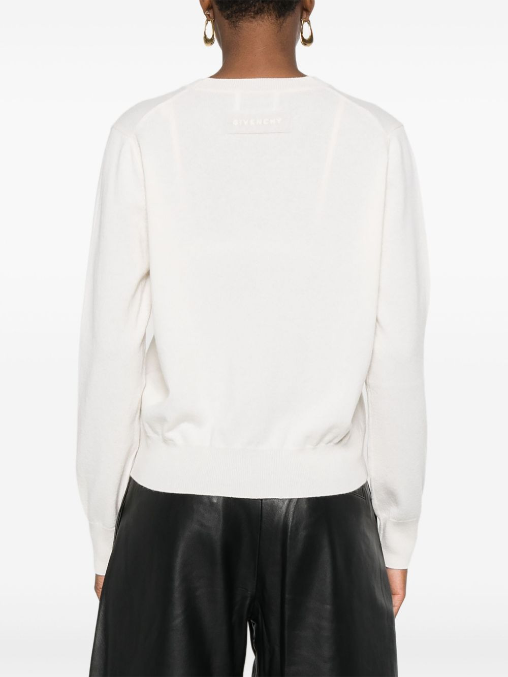 long-sleeve cashmere sweater - 4