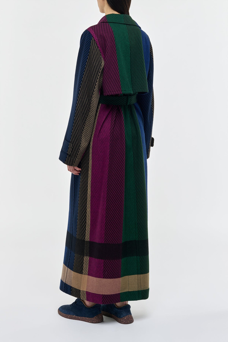 Lyra Trench Coat in Multi Cashmere 5