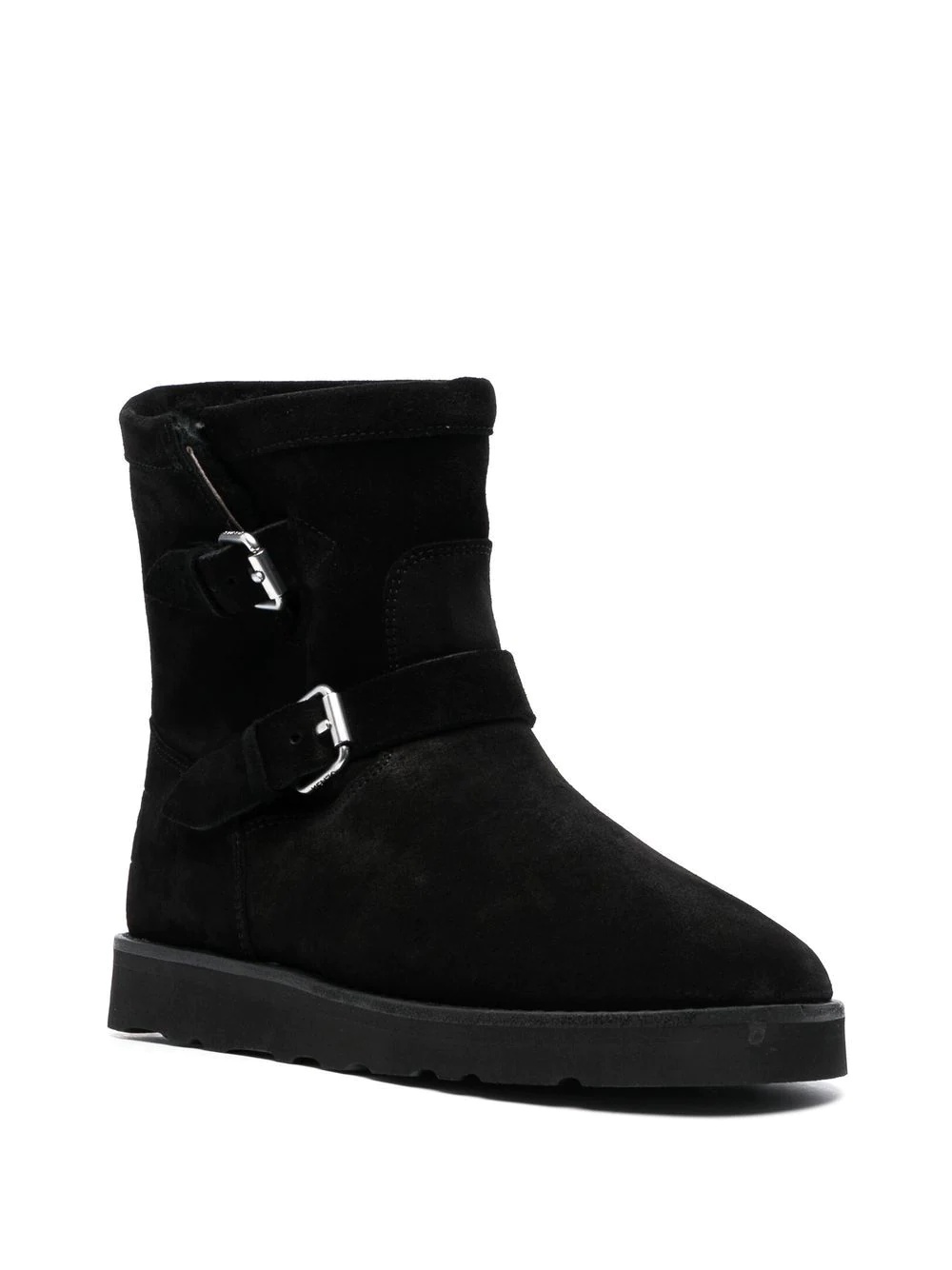 buckle-detail suede boots - 2