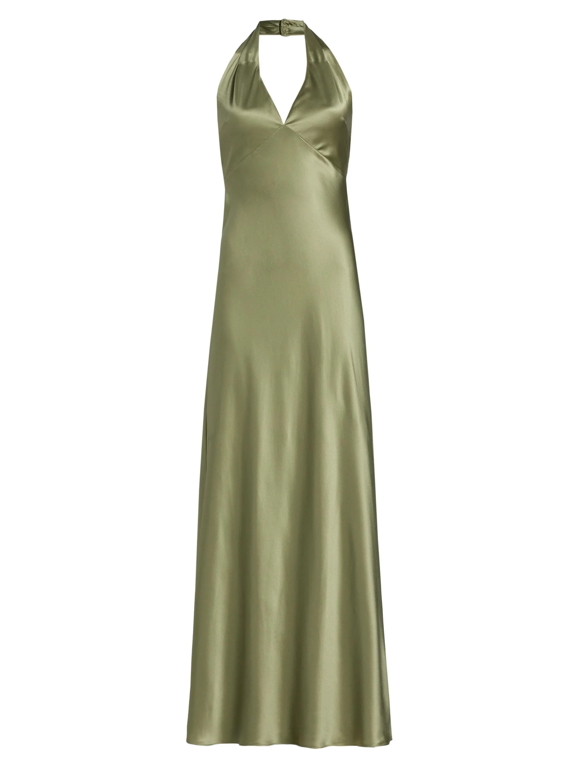 Women's Daniela Silk Halter Maxi Dress - Artichoke - 1