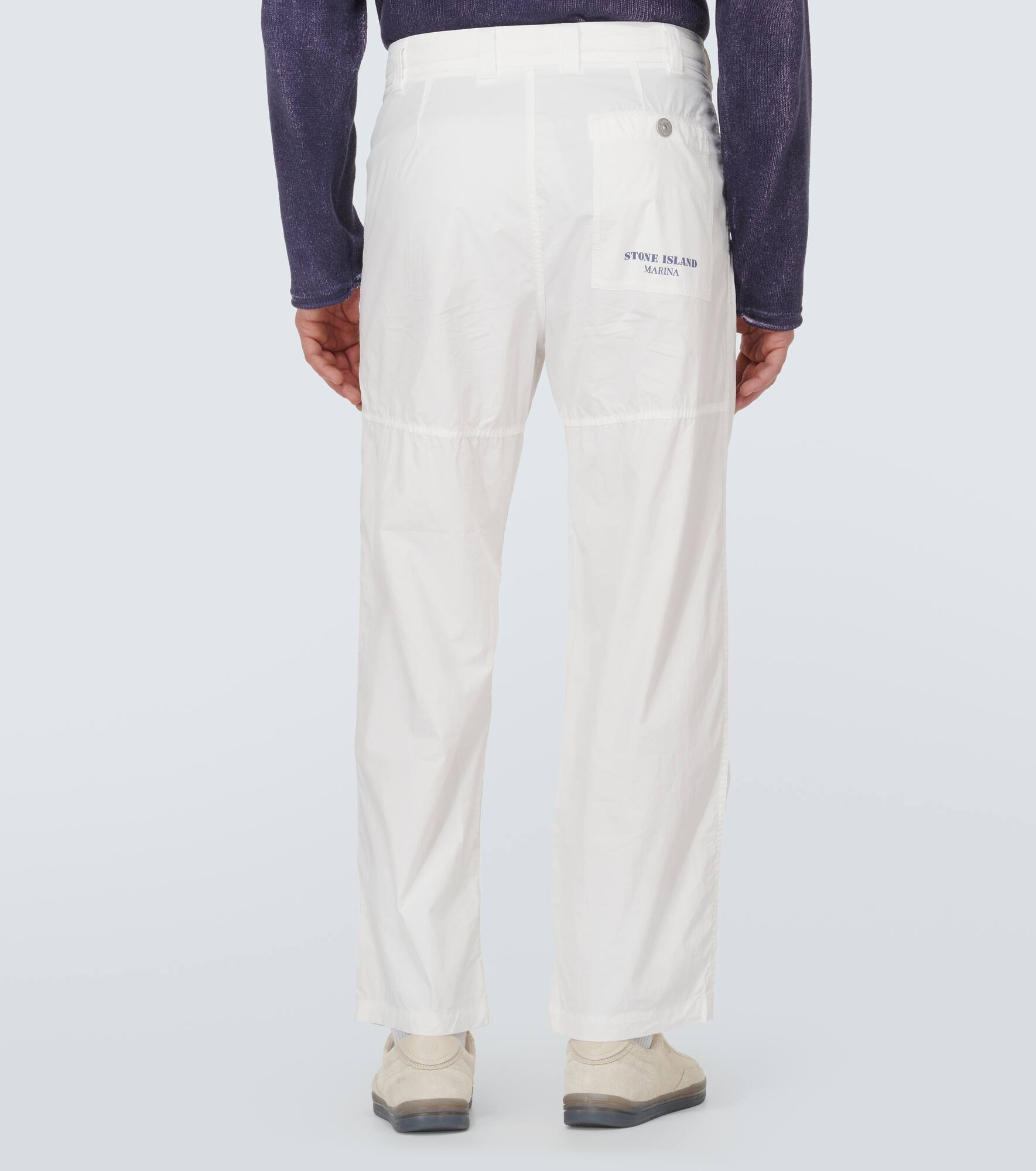 Marina cotton straight pants - 4