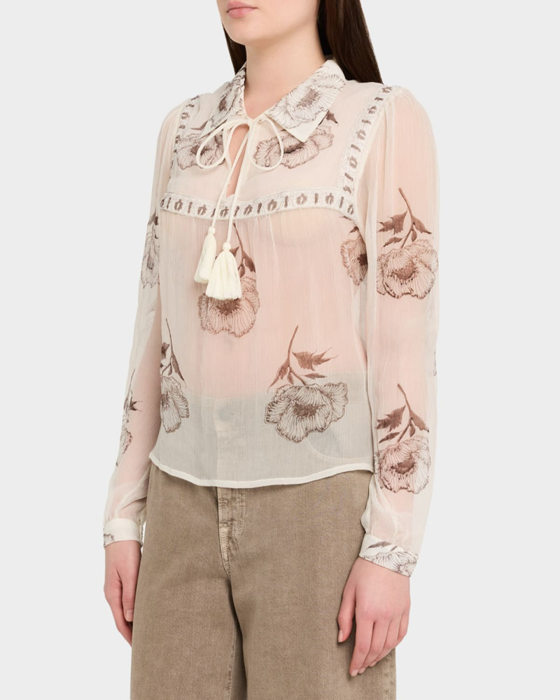 Pascal Obsidian Poppy Sheer Blouse 4
