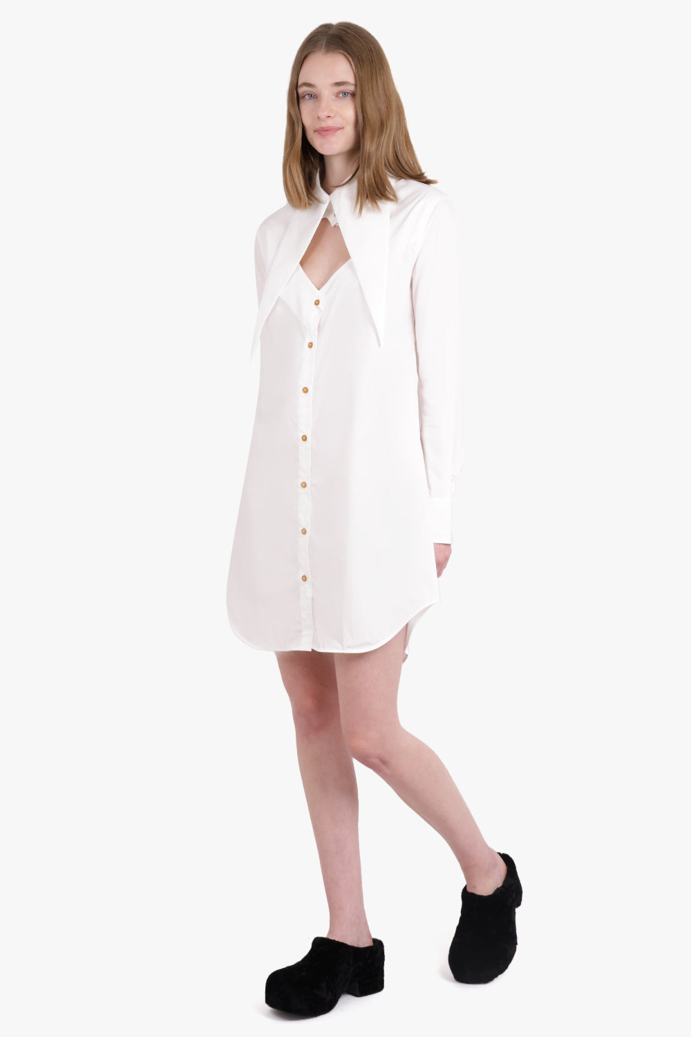 HEART SHIRT DRESS | WHITE - 2