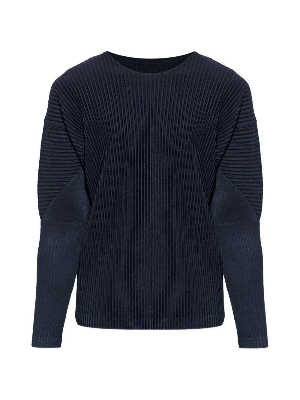 long-sleeved pleated T-shirt - 1