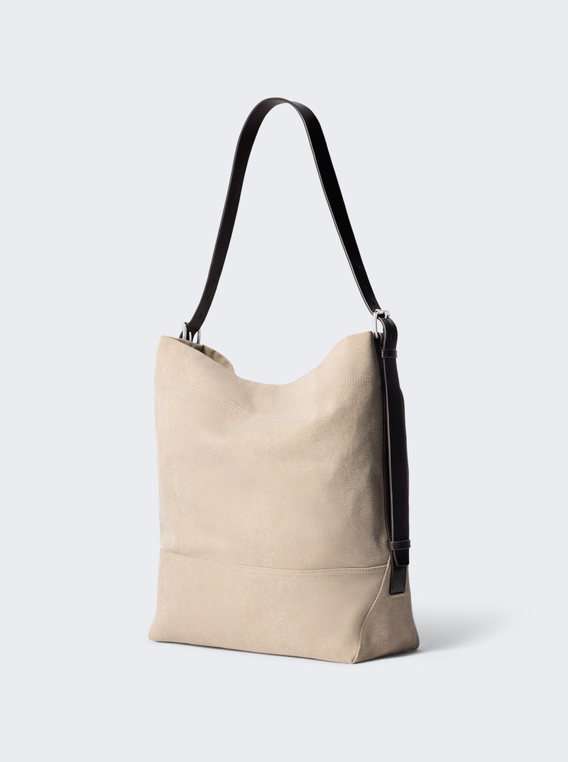 Lemaire Cotton Canvas Belted Tote Bag Dark Linen outlook