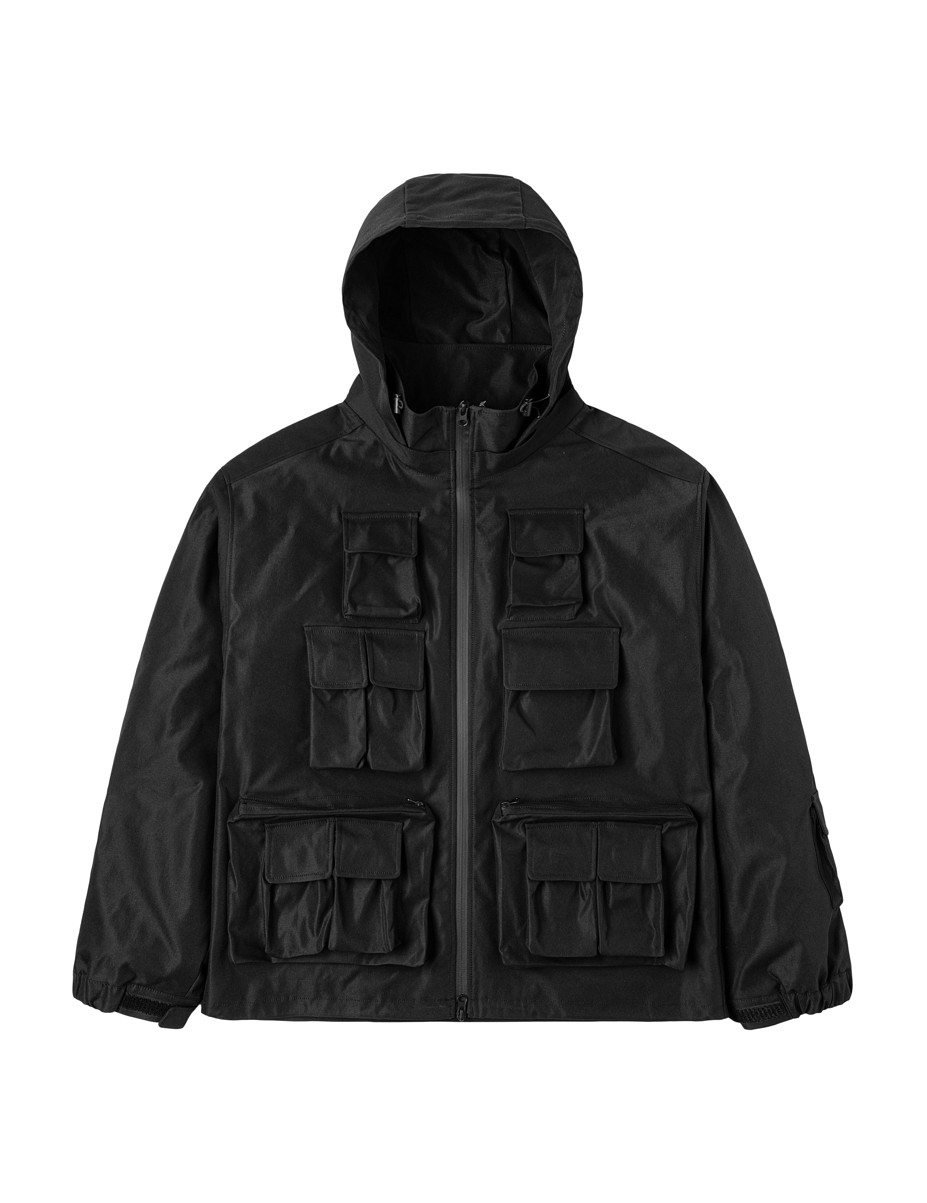 Multi-Pocket Regular Fit Outdoor Jacket with Detachable Hood - 16
