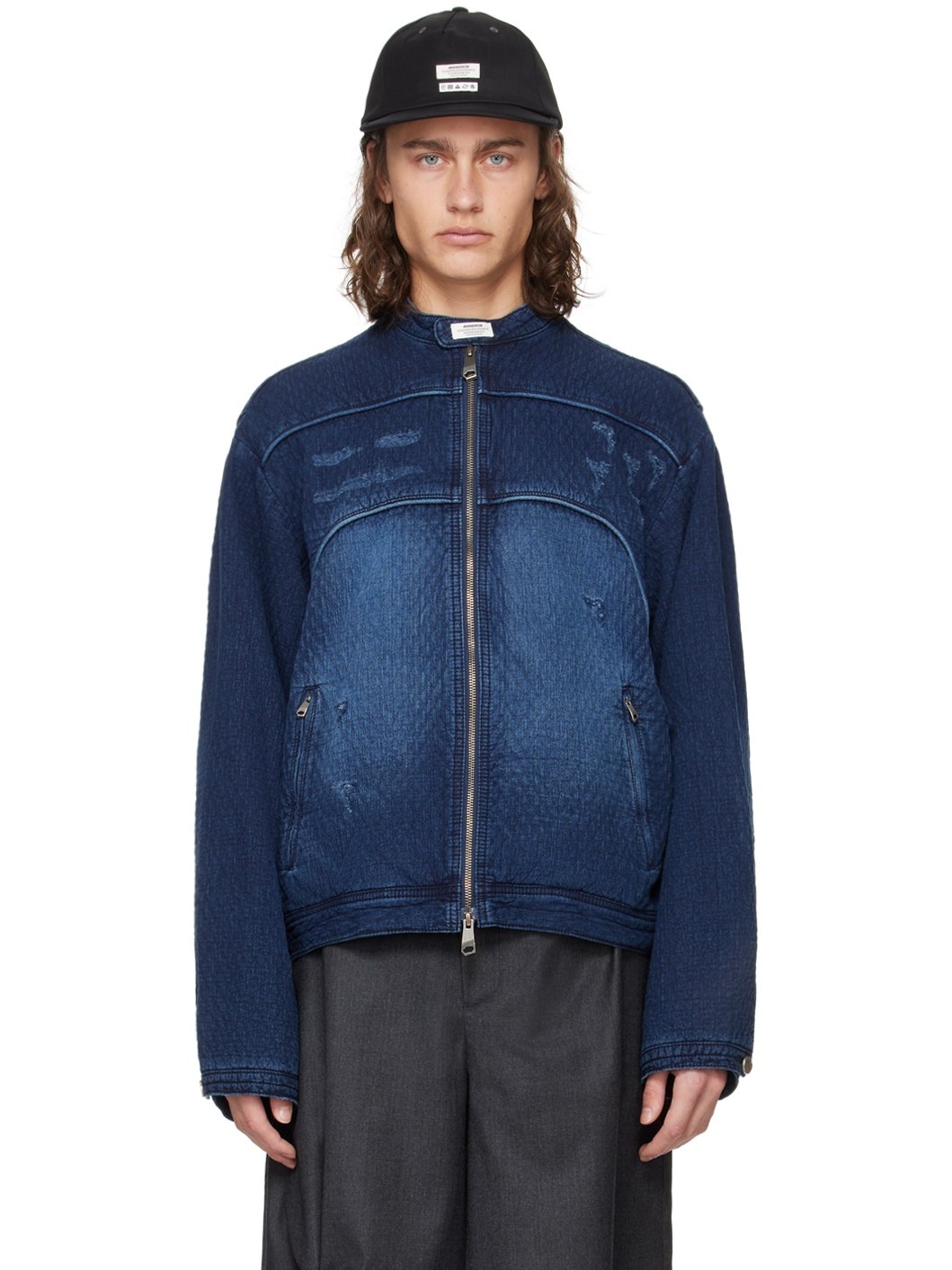 ADER ERROR Navy Pelter Denim Jacket