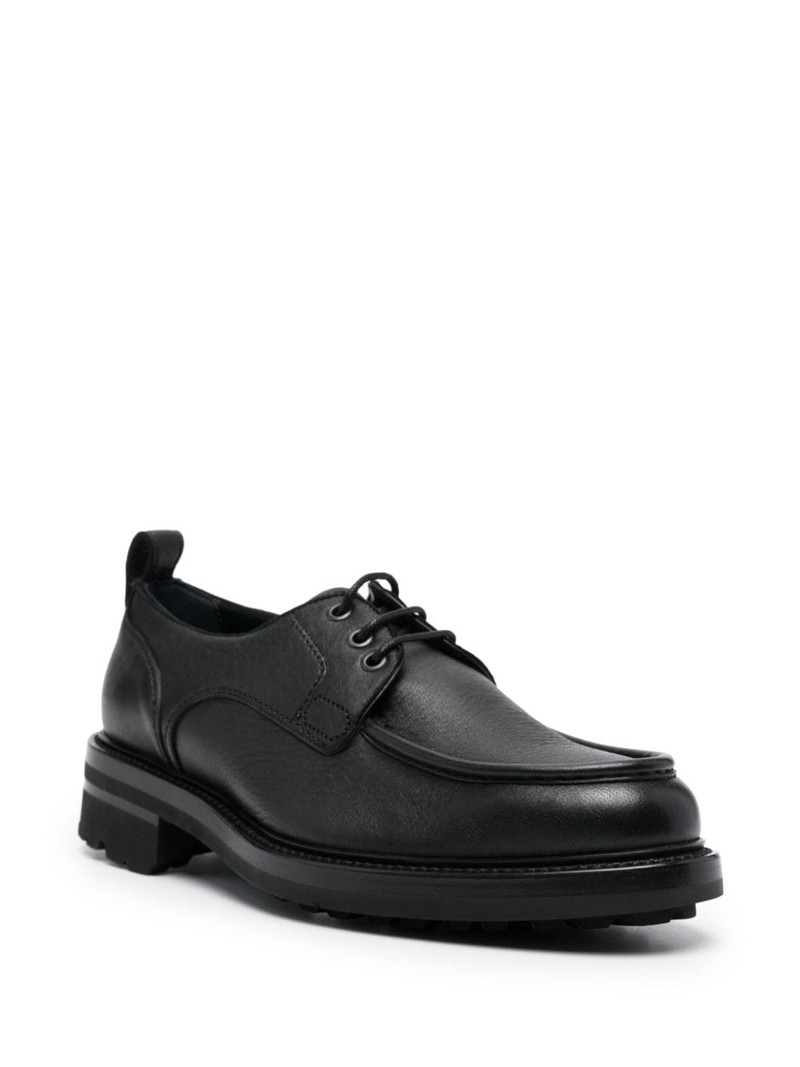 Brioni crinkled leather derby shoes outlook